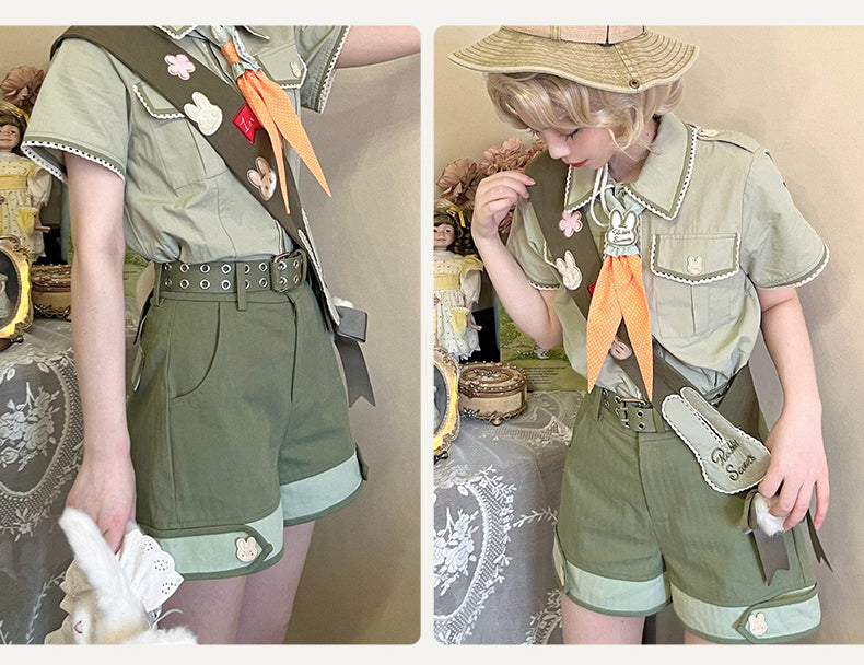 Piggy Bun - Bunny Trip - Ouji Lolita Cute Green Accessories