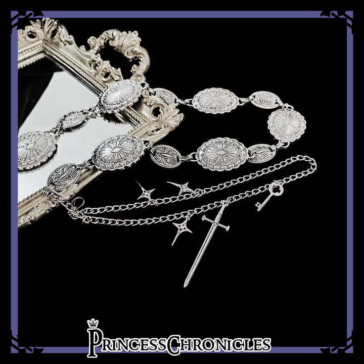 Princess Chronicles~Rabbit Hunt 2.0~Retro Ouji Lolita Metal Waist Chain   