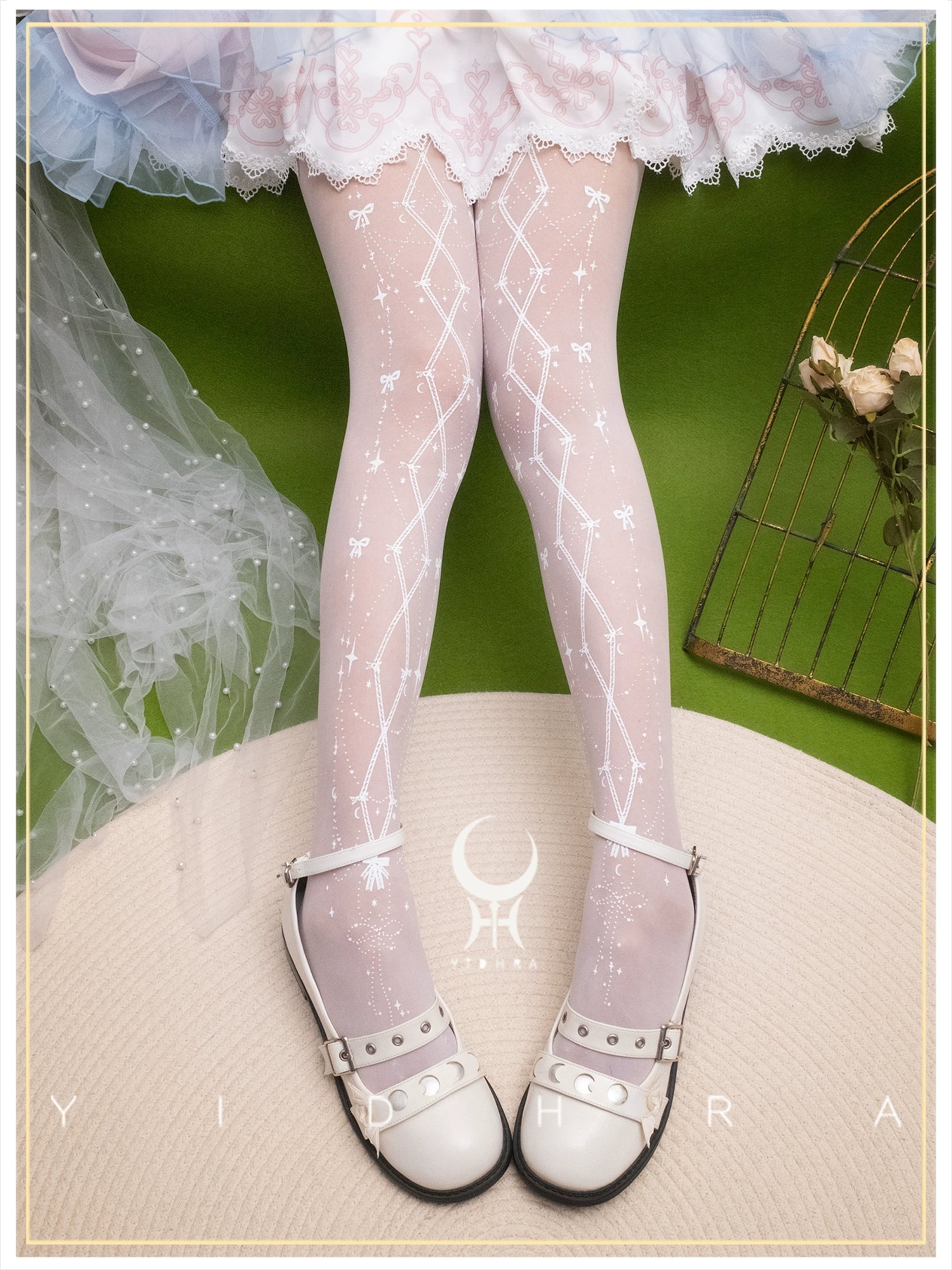 Yidhra - Summer Handmade Printed Lolita Pantyhose 43730:784238
