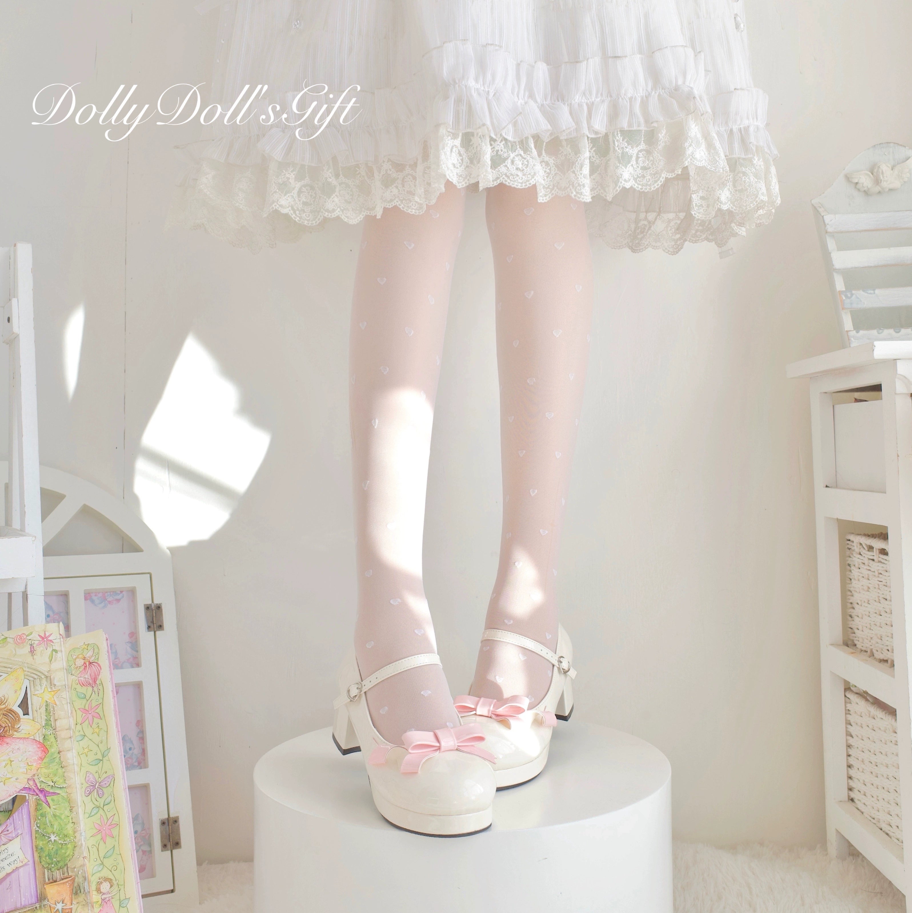 Dolly Doll~Lovers' Gift~Round Toe Middle Heel Mary Jane Lolita Shoes 32678:397834