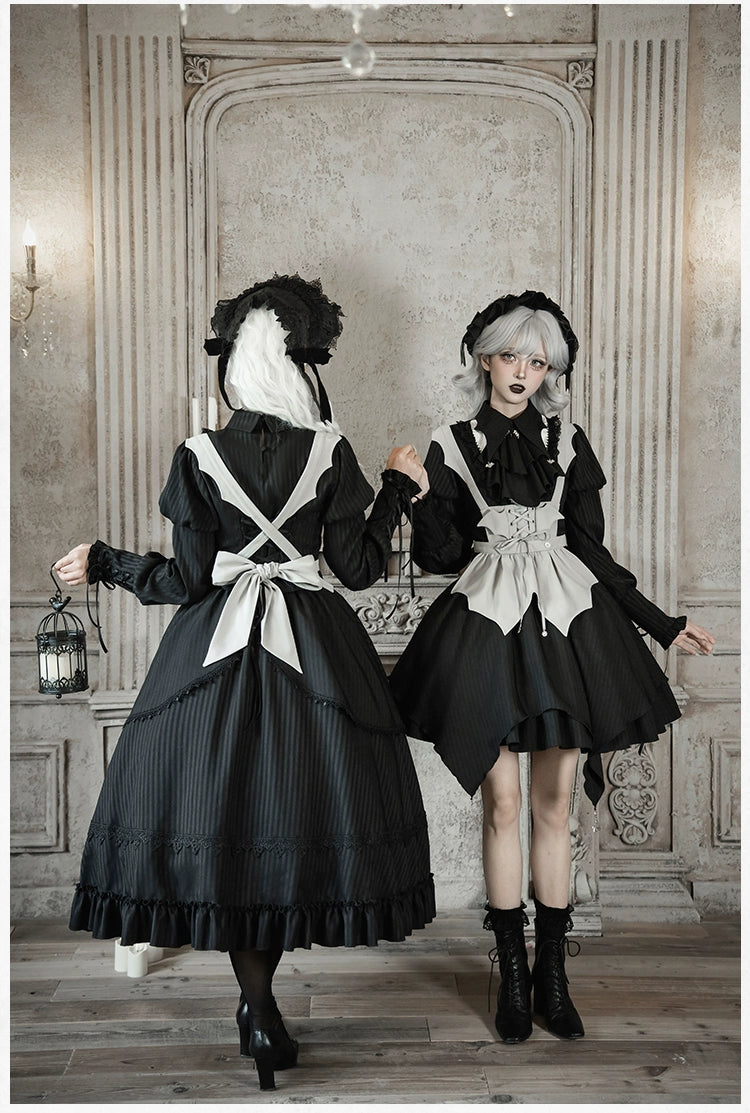 With PUJI - Night Talk - Gothic Lolita Skirt Dress Set, Batwing-shaped Accents 44188:797691