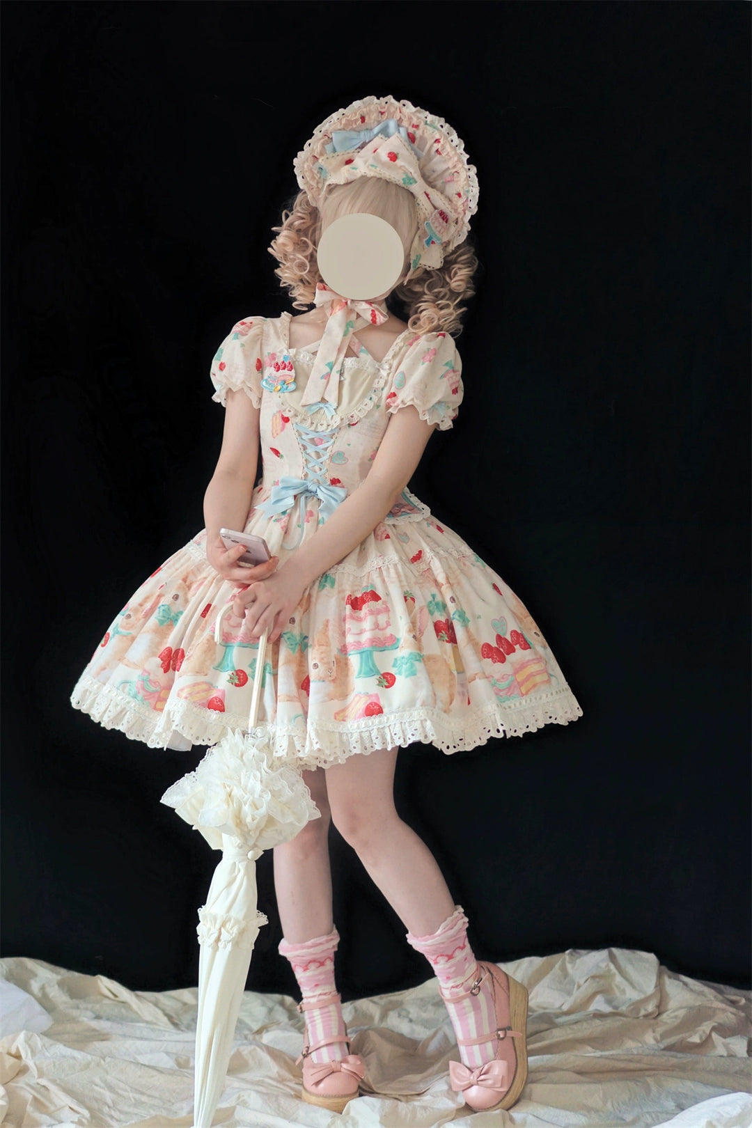 Dark Star Island~Honey Bunny Cake~Sweet Lolita JSK/OP/Strap SK/Shirt 39864:639018