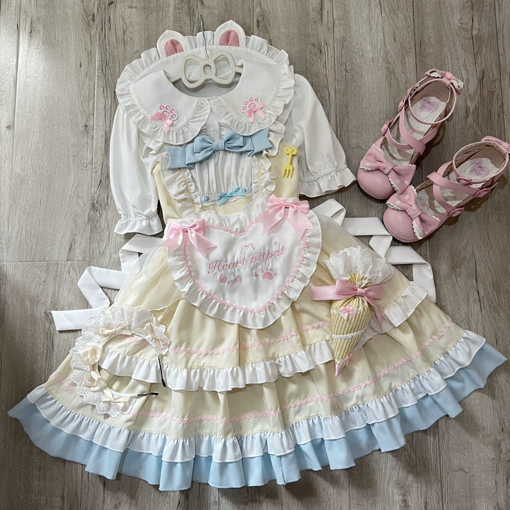 Sugar Girl~Cat Ear Tale~Sweet Lolita Jumper Dress Suspender Dress 38446:595832