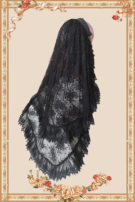 Infanta~Witch's Apprentice~Gothic Lolita Split Type Black Suit M black veil 