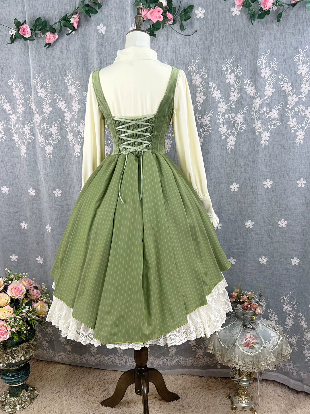 DMFS Lolita~Dreamland of Enchantment~Classic Lolita JSK Retro Bust-supporting Lolita Dress