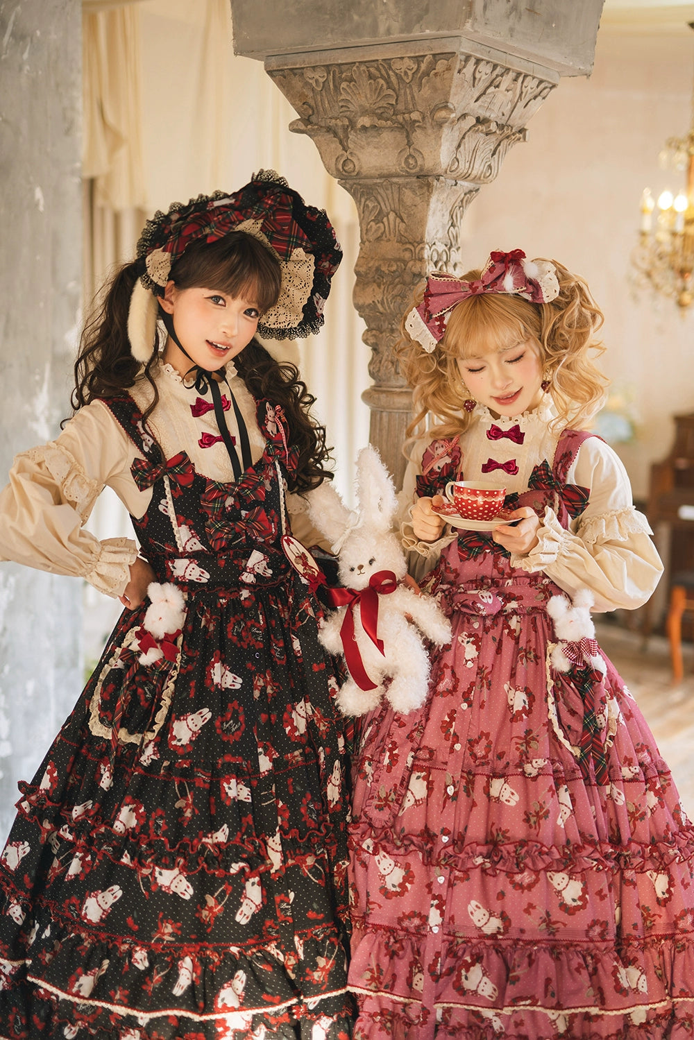 Miss Point~Forest Berry Bunny~Sweet Lolita JSK Elegant Bunny Print Dress