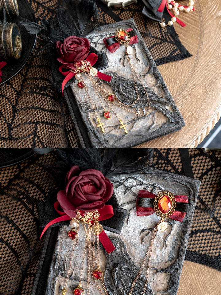 (BFM)Luna Planetarium~Evil Fang~Gothic Lolita Accessories Brooch Necktie Clip KC Hat   
