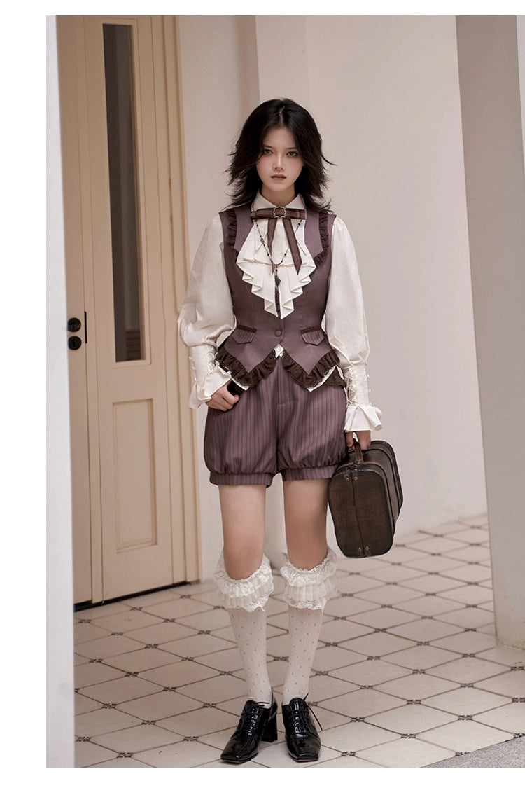 With PUJI~Ouji Lolita Shirt Bust-supporting JSK Dress 40000:647804