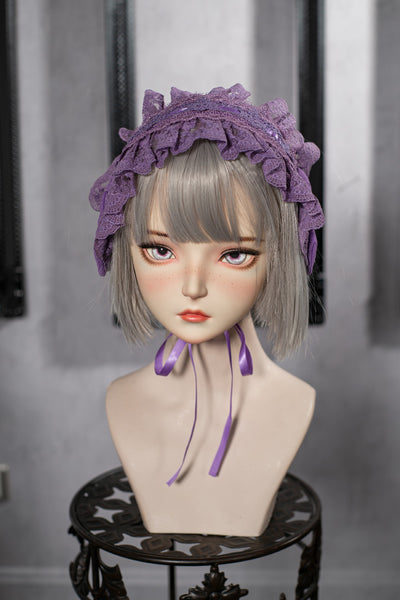 OCELOT~Contract Cross~Gothic Lolita Lace KC purple (hair bands only)  