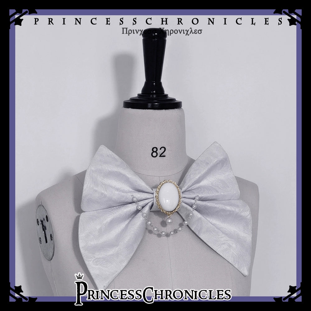 Princess Chronicles~Rabbit Theater White Moonlight~Ouji Lolita Shorts Set Corset and Rabbit Hat Accessory (2XL L M S XL / brooch) 37294:555118