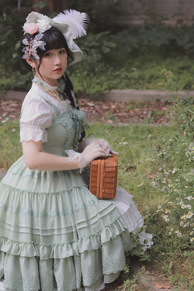 Dawn and Morning - White Elegant Lolita Shirt French Style Lolita Innerwear