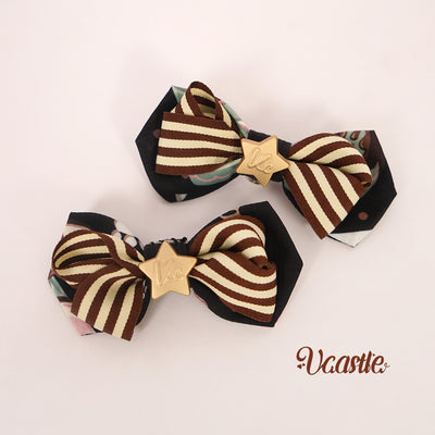 Vcastle~Mocha Chocolate~Kawaii Lolita Accessory Multicolors a pair of black shoe clips  