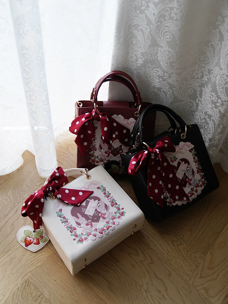 Morning Glory~Retro Lolita Handbag PU Square Wedding Bag   