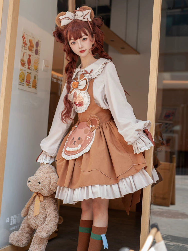 OCELOT~Sweet Lolita JSK Cute Bear Lolita Dress Set