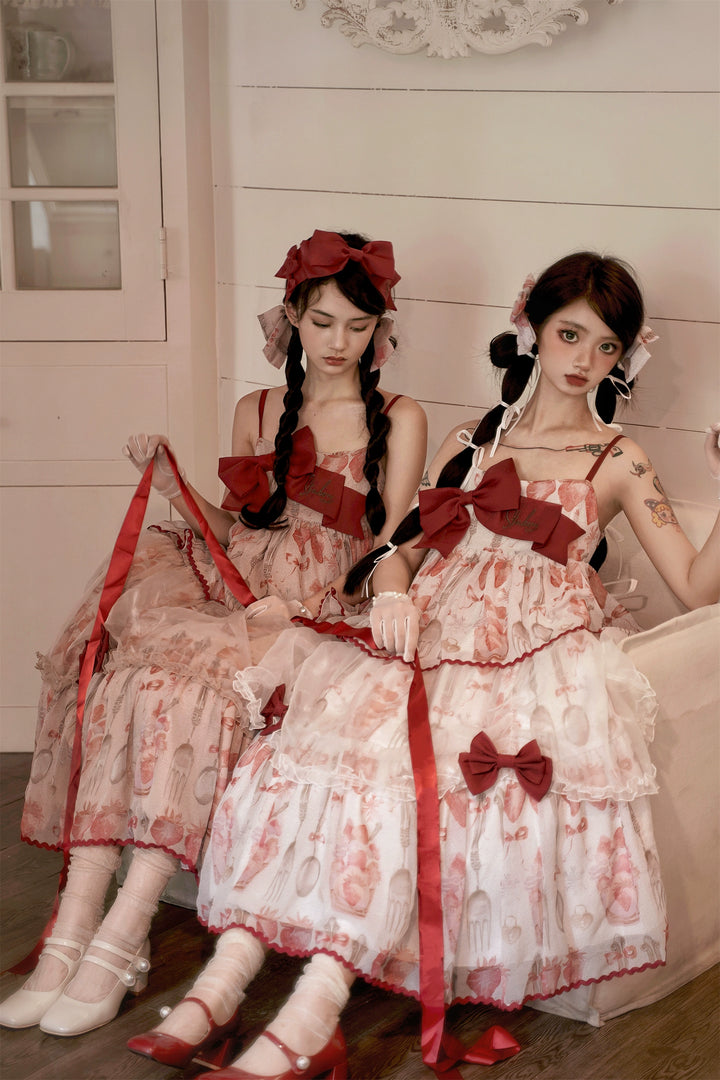 Babyblue~Strawberry Box~Sweet Lolita JSK With Strawberry Print 42972:760699