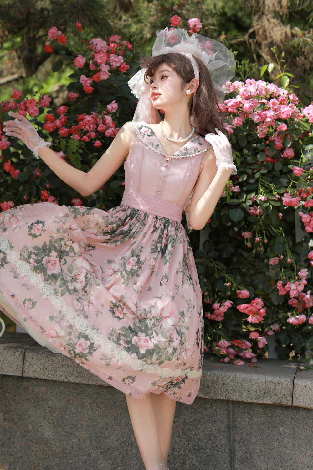 Miss Point~French Rose~Elegant Lolita JSK Dress