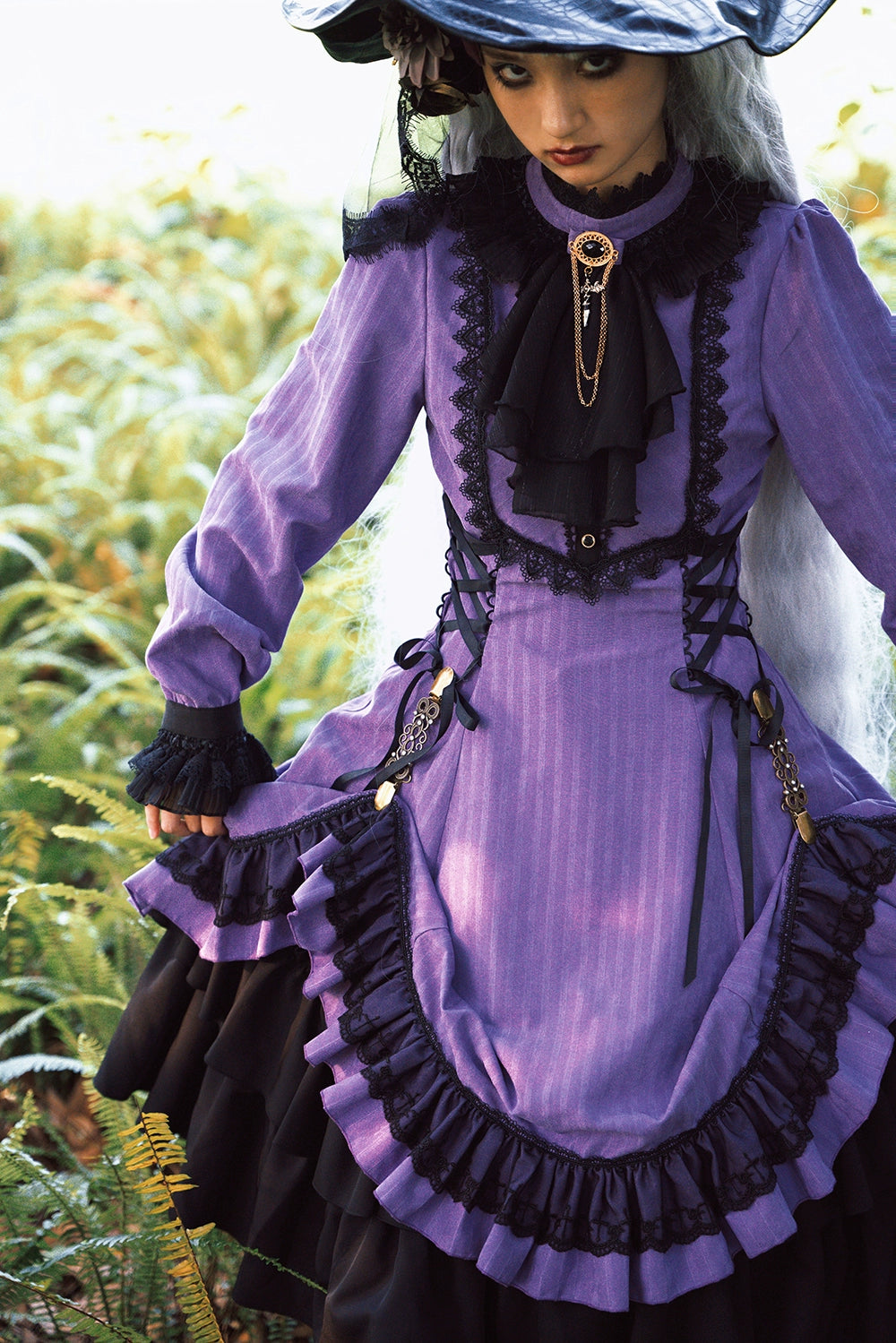 Miss Point - Perintz Manor - Gothic Lolita OP Long Sleeve Retro Lolita Dress 39904:642866