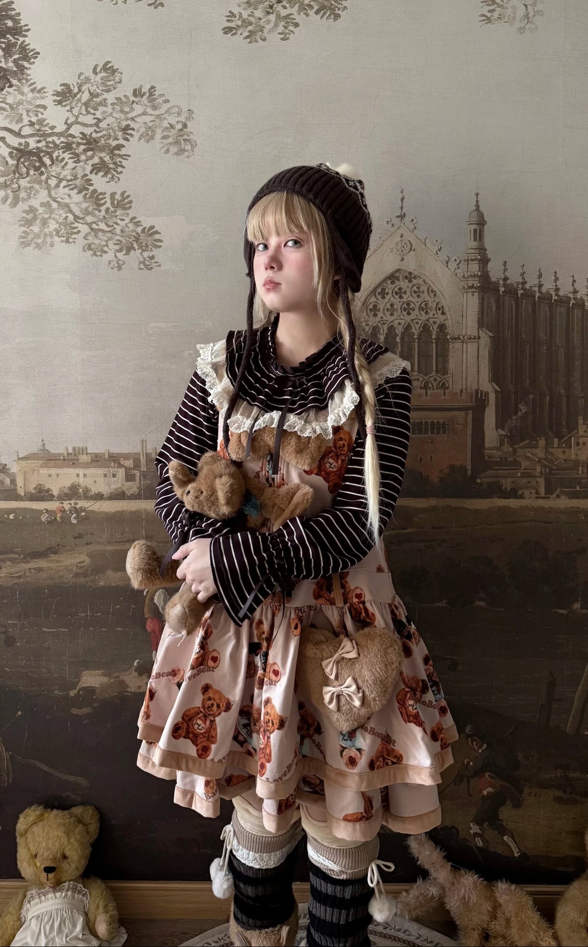Himawari - Sweet Lolita Long Sleeve Blouse, Tiered Ruffle Collar 45973:869735