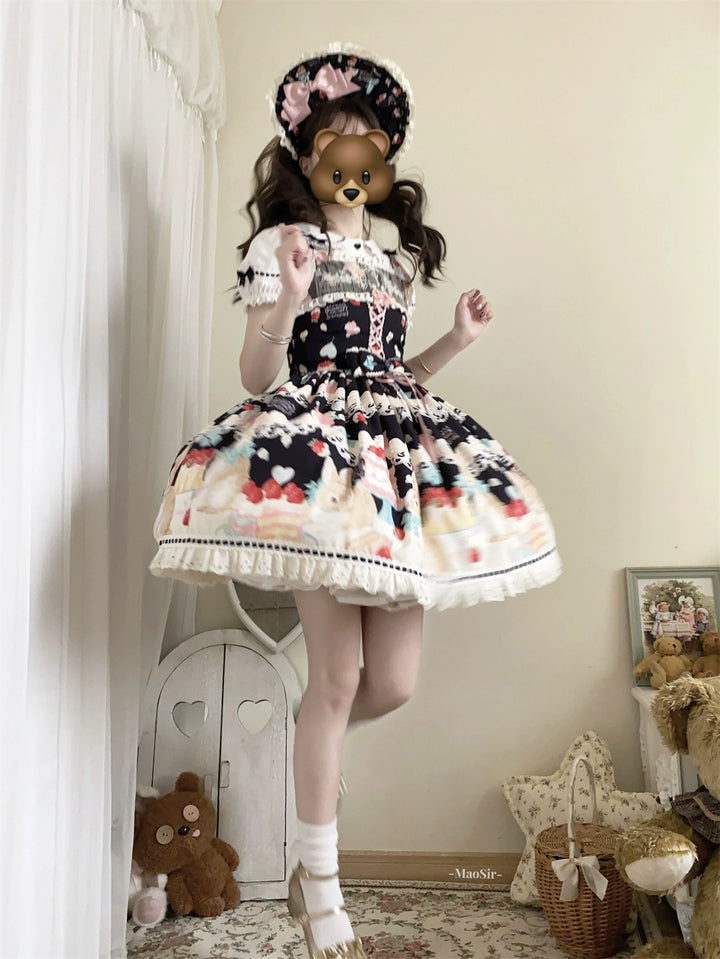 Dark Star Island~Honey Bunny Cake~Sweet Lolita JSK/OP/Strap SK/Shirt   