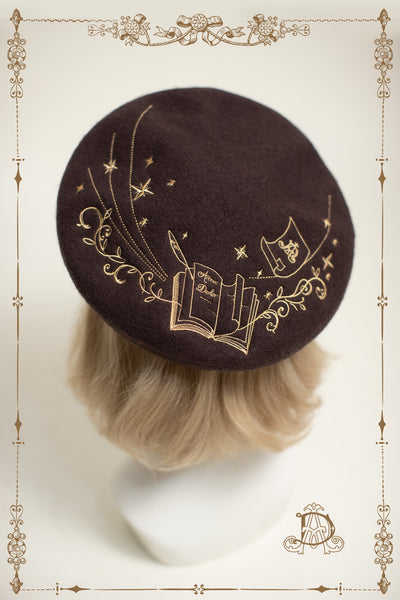 (Buyforme)AD Luyin~Cat Bookshelf JSK OP and Blouse free size embroidered beret 