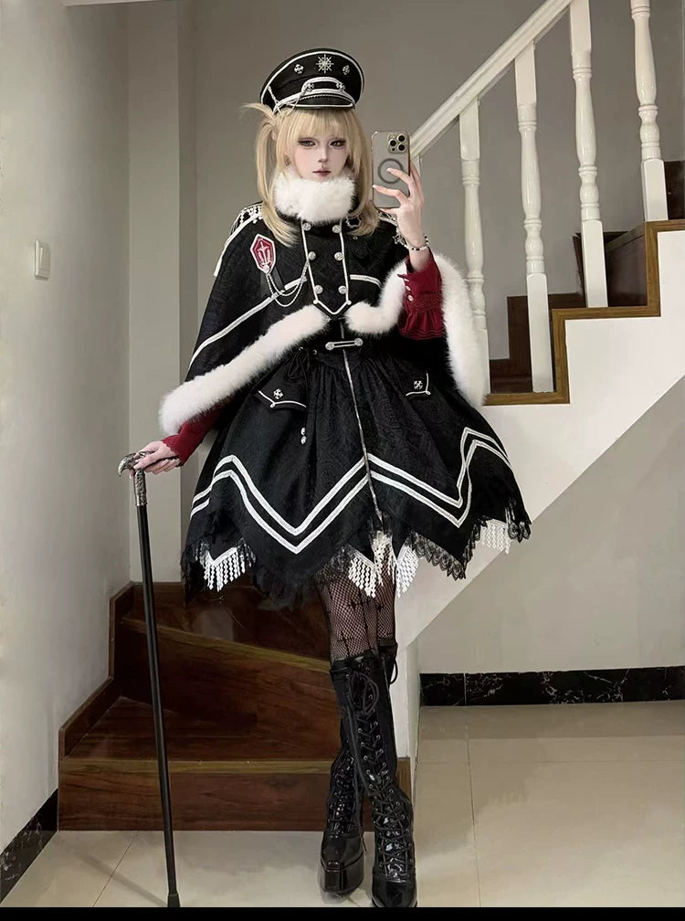 Dawnbreaker - Military Lolita JSK, Diamond Shaped Hemline 44643:816809