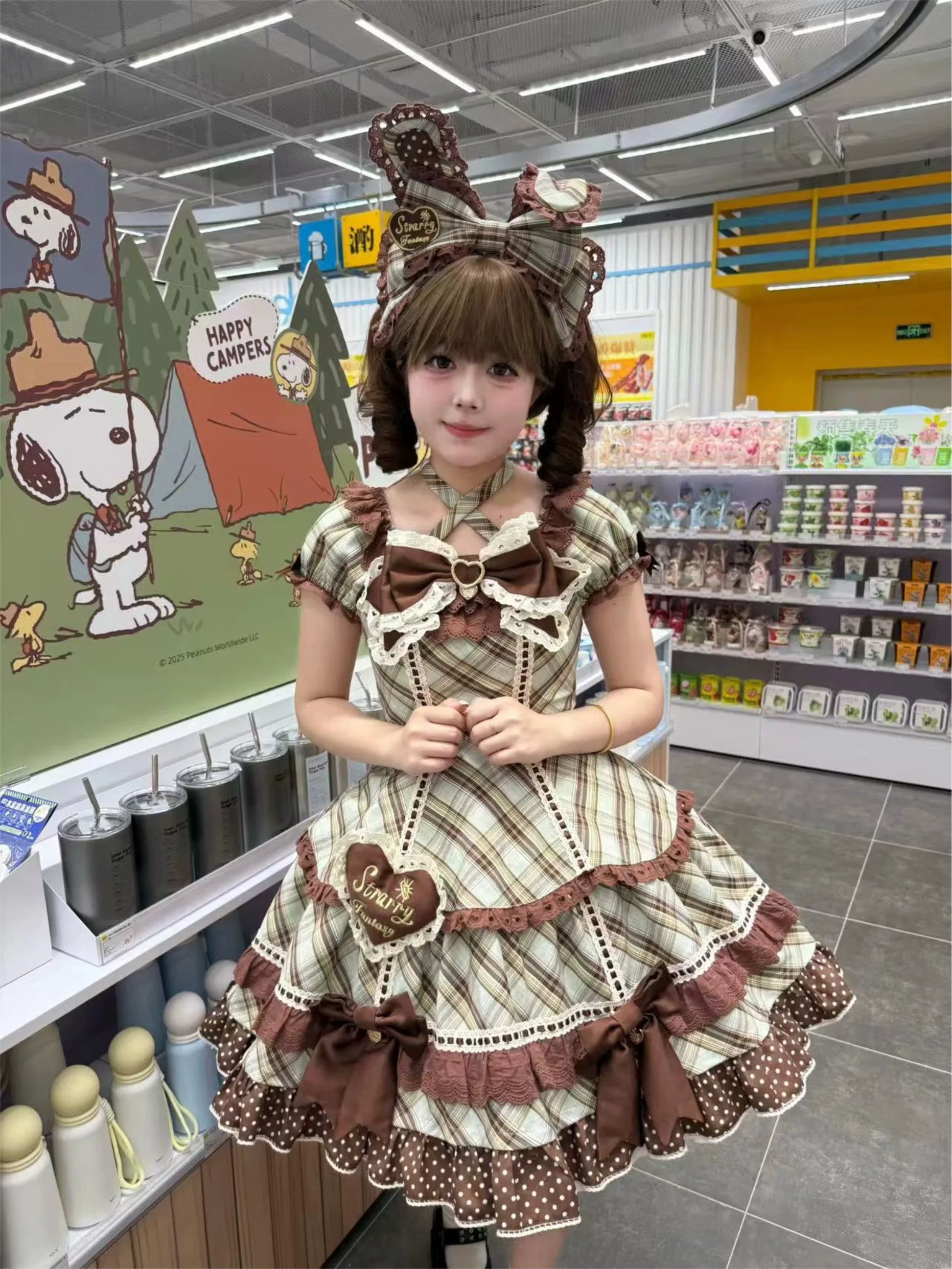 Shibuya Sweetheart - Plus Size Old School Lolita Plaid JSK & OP Dress