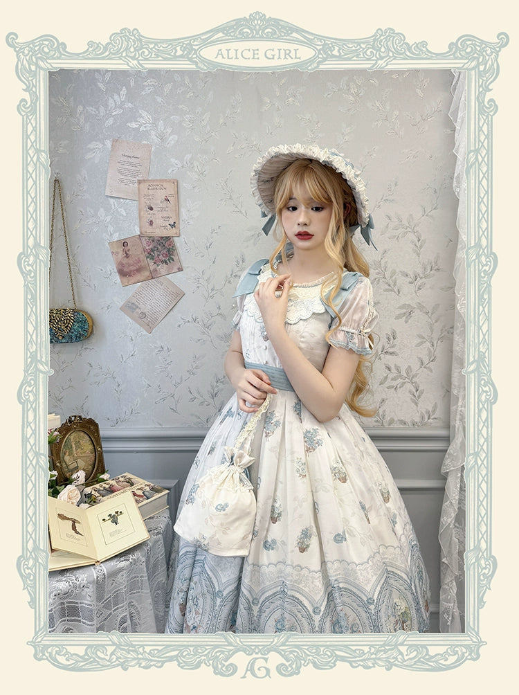 Alice girl~Night Rose~Elegant Lolita Bonnet Embroidered Side Clips   