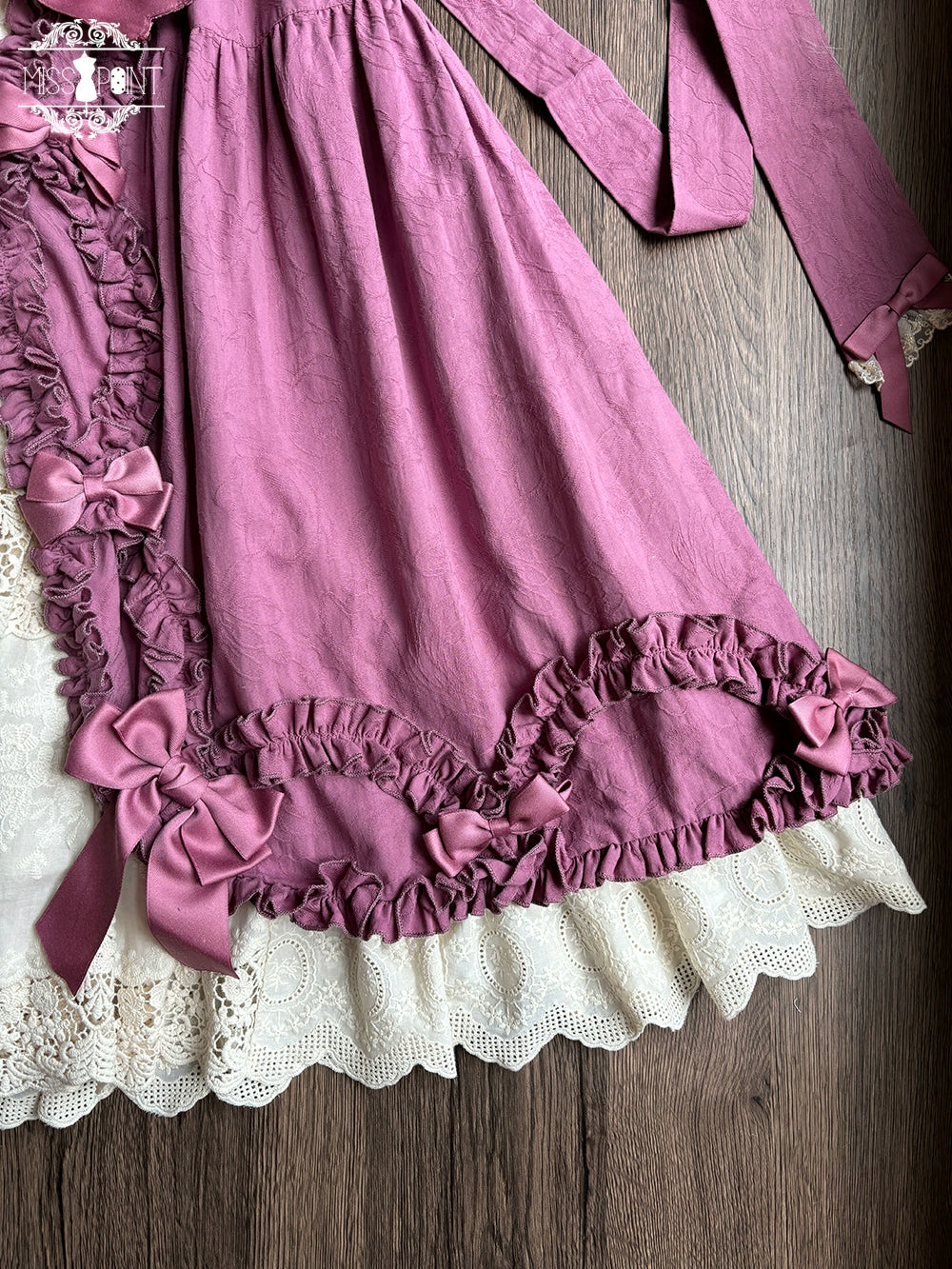 Miss Point~Lilyka Garden~Classic Lolita OP Dress Set Elegant Floral Wall Princess Sleeve 38832:606468