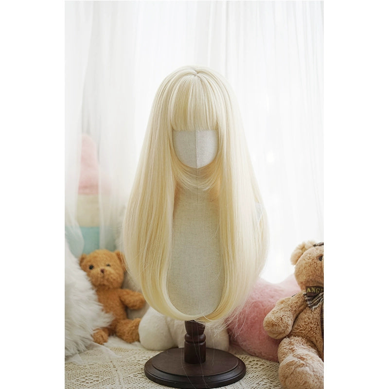 Imperial Tea~Daily Lolita Wig Long Straight Wigs Malt gold  
