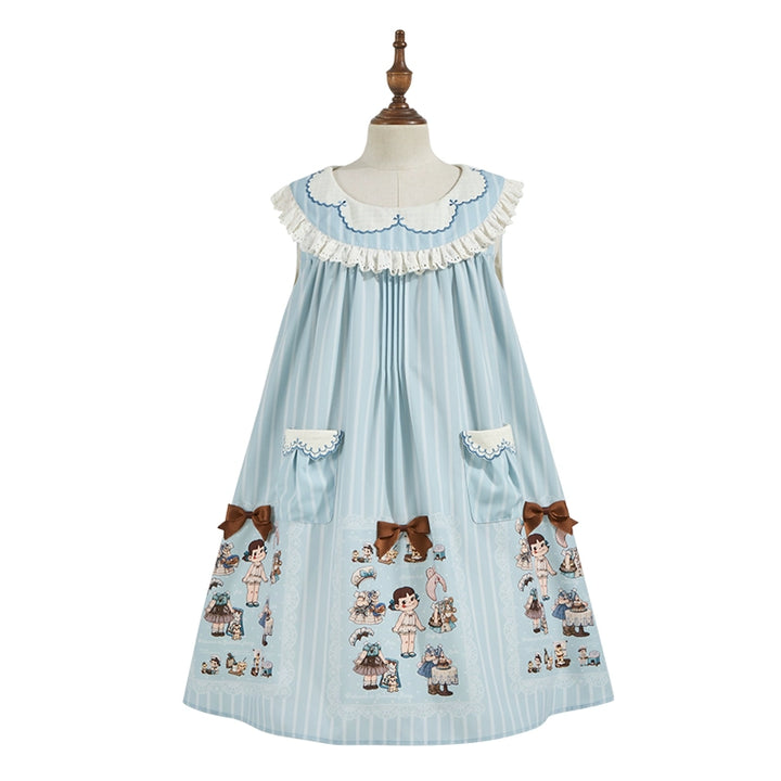 Summer Fairy~IP Collab Kawaii Lolita OP Dress Printed Pattern JSK (L M S XL XS) 40554:667508