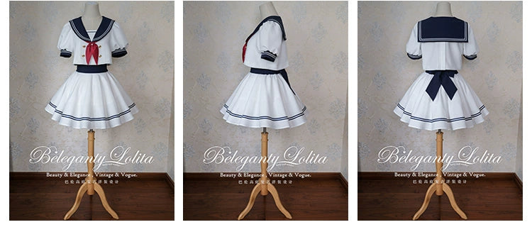 Beleganty - Sea and Wind Separate SP3.0 - Sailor Lolita Puffy Sleeve Blouse 43389:775320