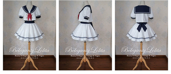 Beleganty - Sea and Wind Separate SP3.0 - Sailor Lolita Puffy Sleeve Blouse 43389:775320