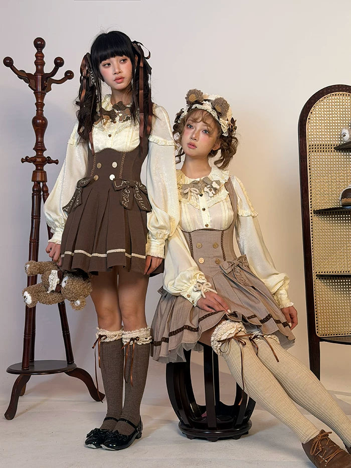 Sweetheart Canelé - Bust-supporting Classic Lolita JSK Dress, Low-waist