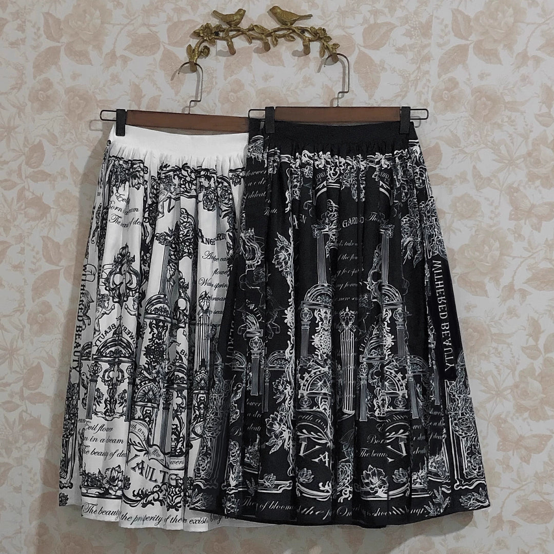 Vault Design~Angel Garden~Classic Lolita SK A-line Printed Lolita Skirt