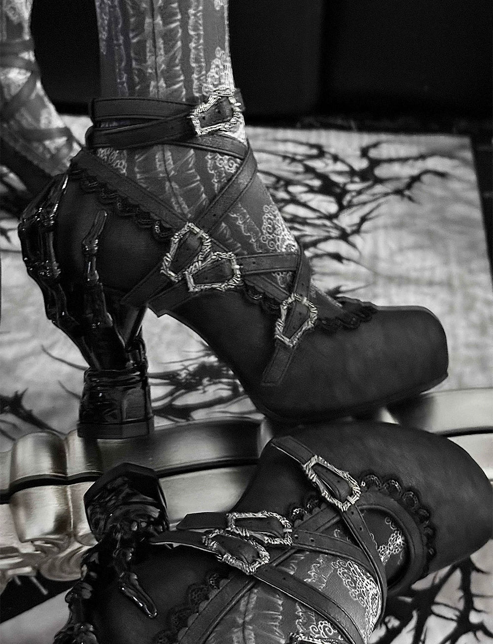 Tome of Holy Remains - Gothic Lolita Novelty Heel Shoes 45620:856295