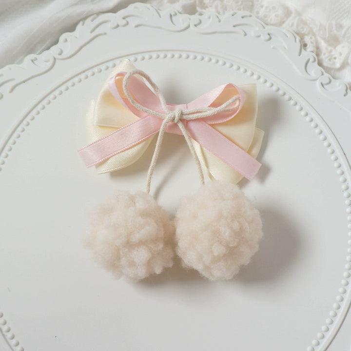 MaoJiang Handmade~Sweet Lolita Accessory Bow Hair Clip and Brooch One Hair Clip Only