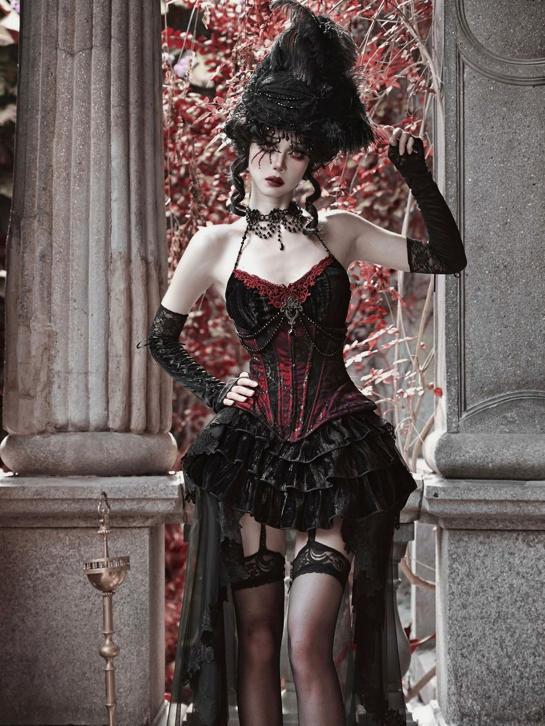 Blood Supply - Duchess - Gothic Dress Velvet Corset and Skirt Set