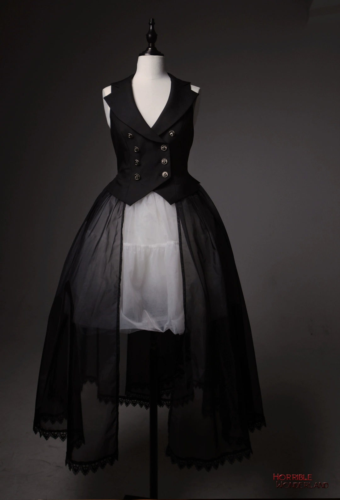 Lilith House~Horror Park~Gothic Lolita Vest with Detachable Overlay (L M S XL / Pre-sale) 39544:626262