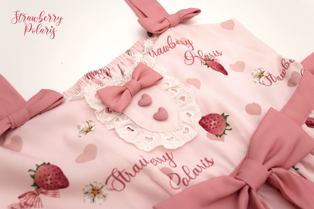 Polaris Lolita~Rabbit Berry Gift Box~Sweet Lolita JSK Pink Lolita Dress   