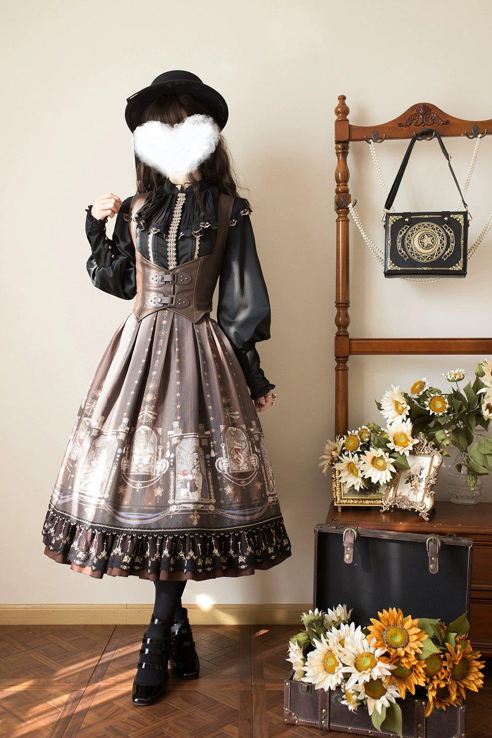 (BFM)Miss Point~Demon Hunter's Diary~Gothic Lolita PU Leather Vest 33588:429832