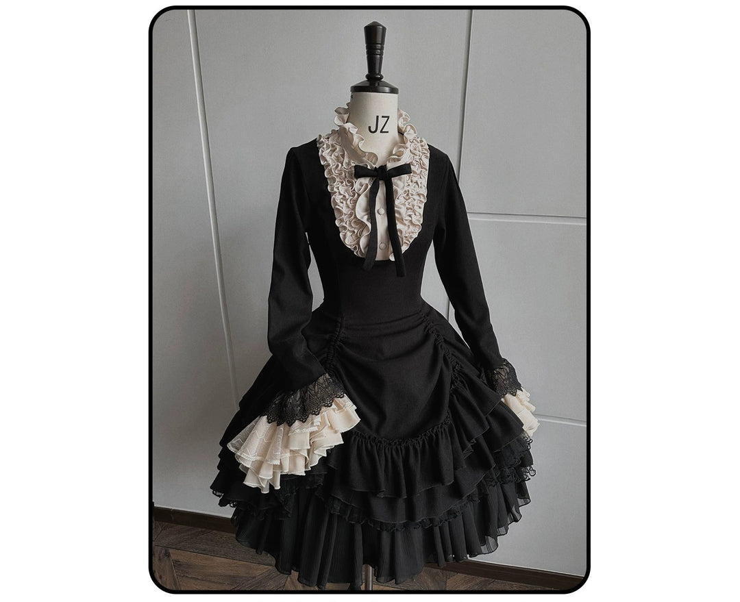 Susin Lolita~Moonlit Rose~Gothic Lolita OP Dress Winter Wool Lolita Overcoat   