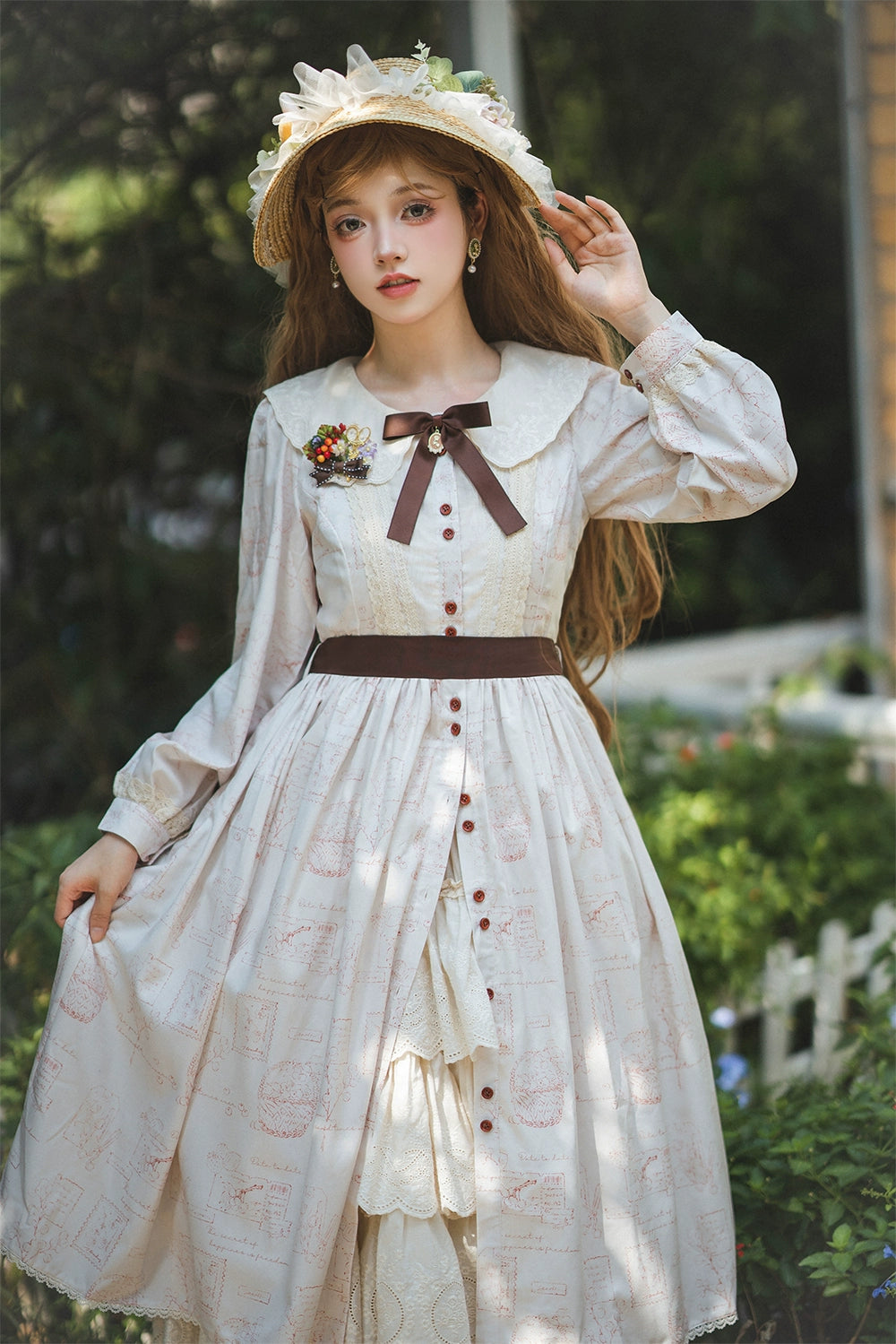 (Buyforme)Miss Point~Forest Lolita Lantern Sleeve OP Casual Dress 29482:341888