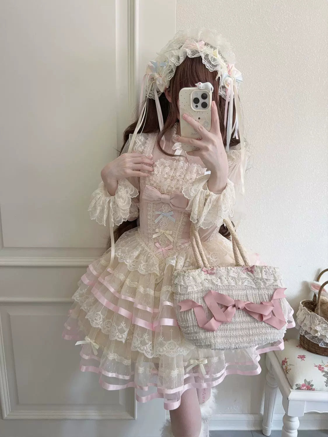 Butterfly Ballet - Sweet Lolita JSK Dress, Layered Tulle Hem