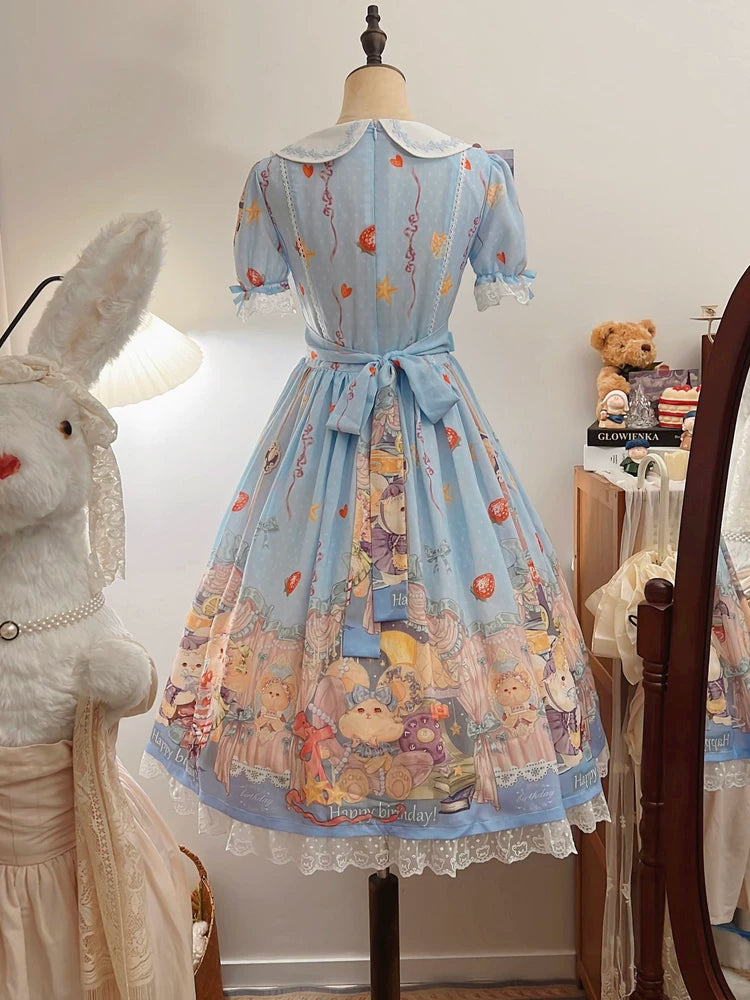 Kiki's Birthday Party - Plus Size Sweet Lolita Birthday Party OP Dress 45855:865909