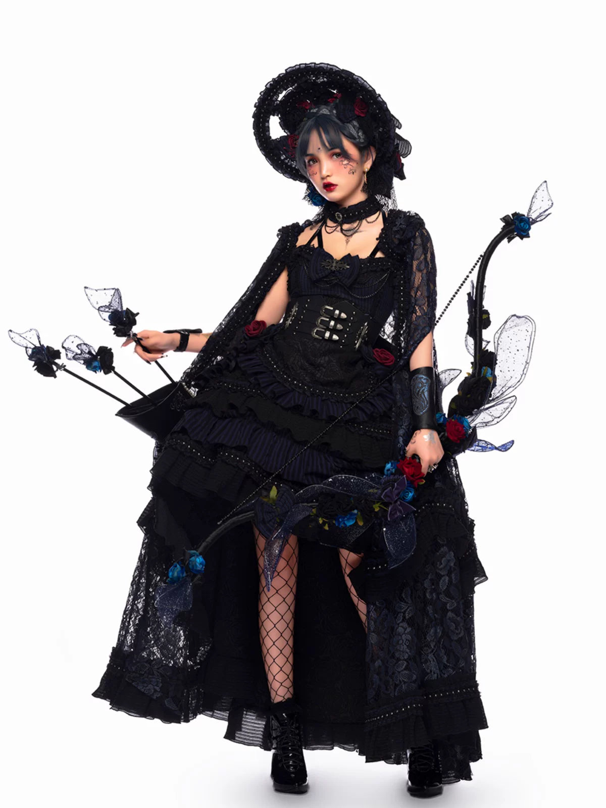 Ismailia - Gothic Lolita JSK Dress, Lace & Rose