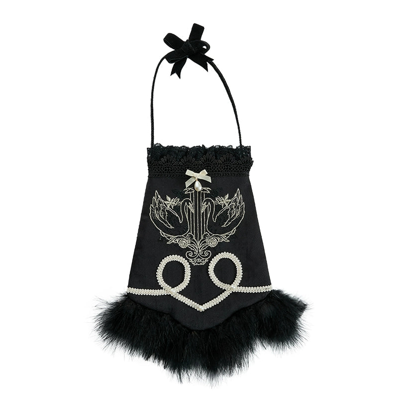 Nuit De Cellophane~Wild Swan~Classic Lolita Accessory Elegant Lolita Bag and Headdress 42063:724694