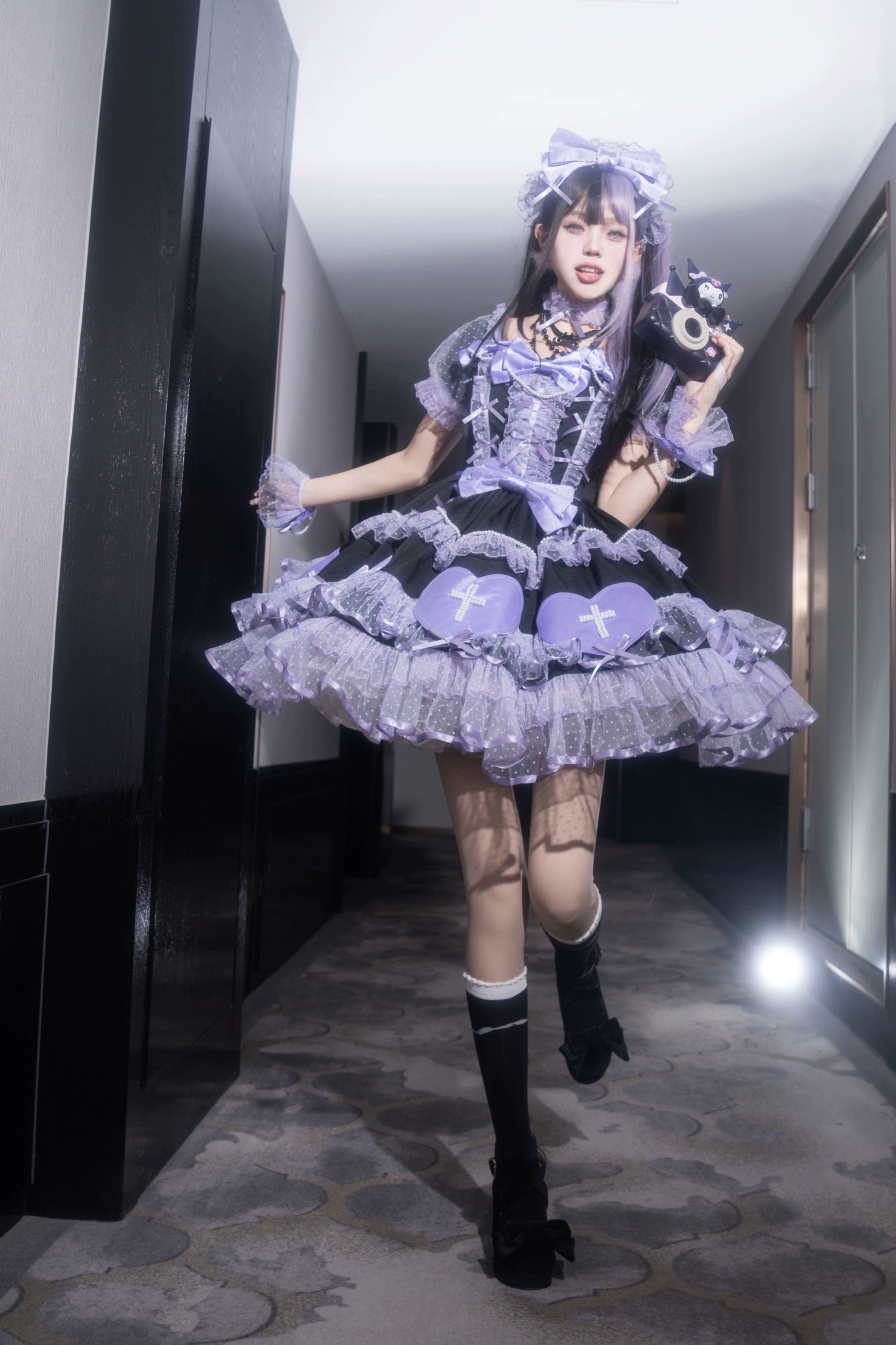 Showa Cross Lovers - Old School Lolita Heart Shaped OP Dress Accessories 39228:617044