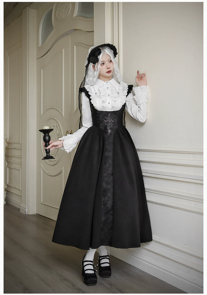 With PUJI~Poem of Dusk~Gothic Lolita Bust-supporting Dress Suit