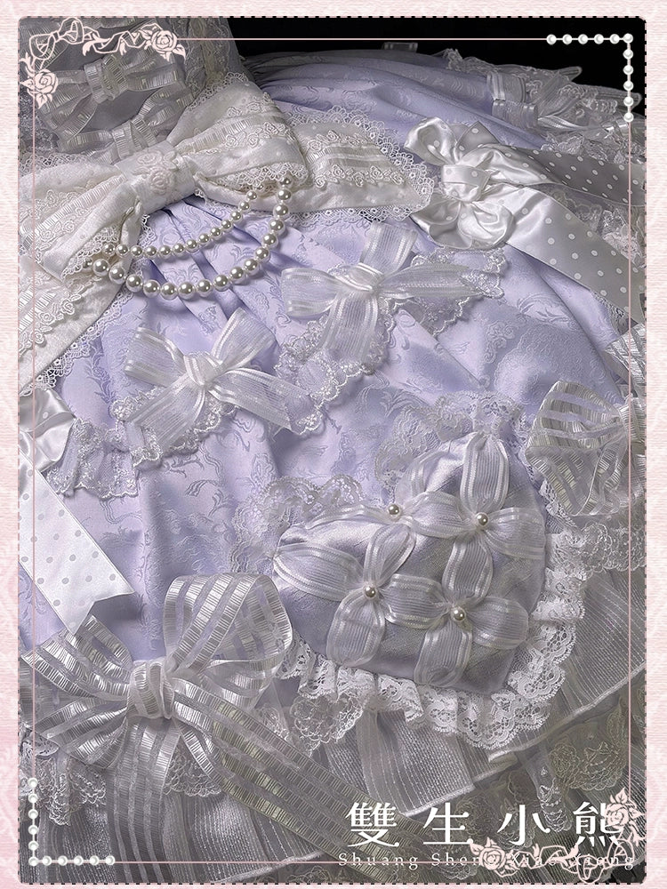 Shuang Sheng Xiao Xiong - Heart of Love - Sweet Lolita Wedding JSK, Bow Details 44306:803218