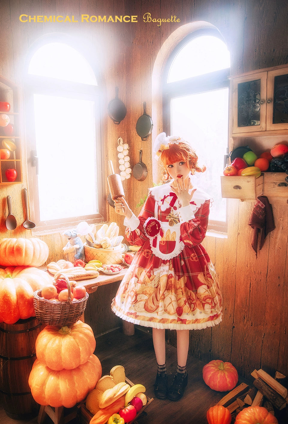 Chemical Romance - Freshly Baked Bread - Sweet Lolita OP Dress Long Sleeve Dress